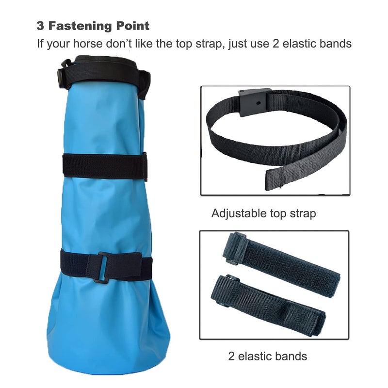 yeezo Easy Use Hoof Soaking Boot for Horse Soaker Bag Equine Soaking Boot Hooves Care Treatment Bucket Soaker Sack with EVA Pad and 2 Elastic Bands - Image 3